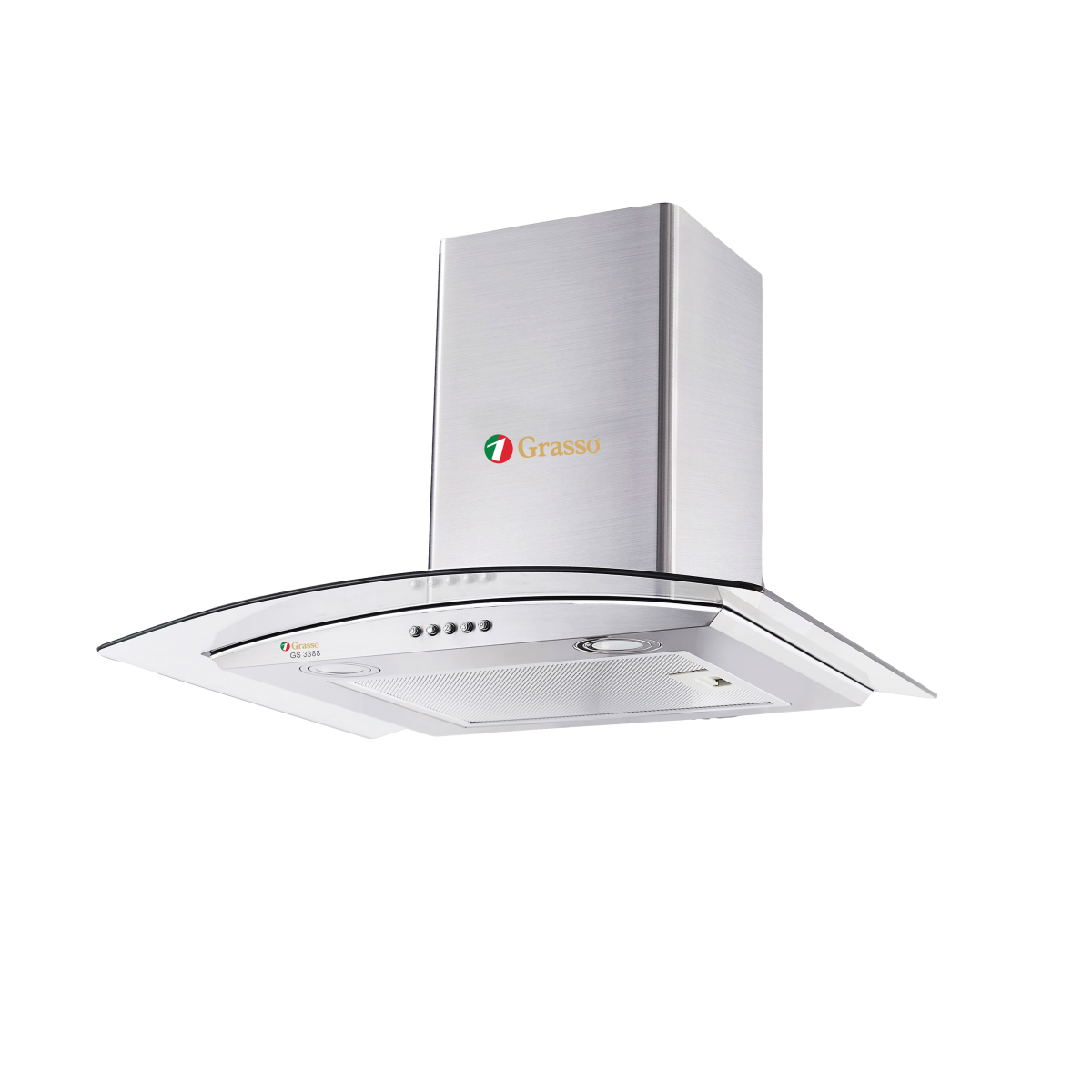 MÁY HÚT MÙI KÍNH CONG GRASSO GS 3388 (GLASS CURVED HOOD)